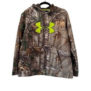 Under Armour Camouflage Brown & Lime Green Hoodie